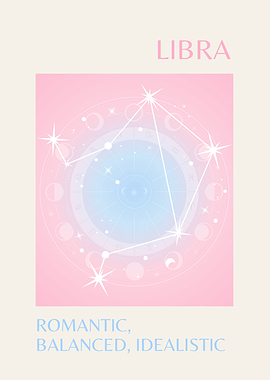 Libra Zodiac Sign Art Print