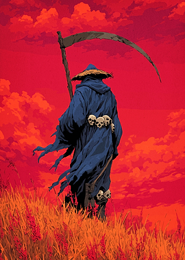 Grim Reaper in a Field