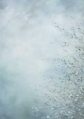 Blue Misty Tree Branches