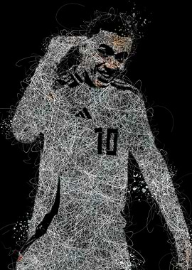 Jamal Musiala Scribble Art