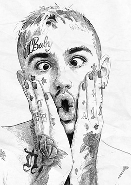 Lil Peep Portrait Sketch
