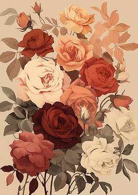 Vintage Roses Arrangement