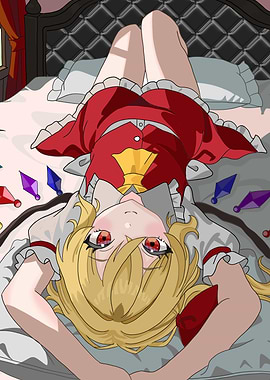 Anime Girl Lying on Bed