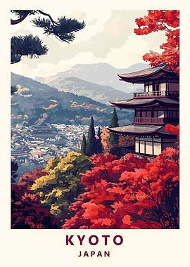 Kyoto Japan Autumn Landscape