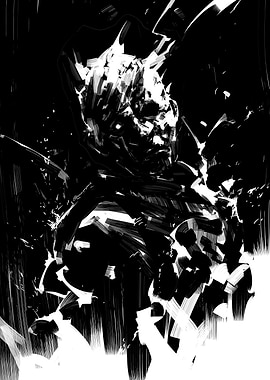 Monochrome Abstract Figure