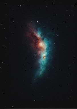 Colorful Nebula in Deep Space