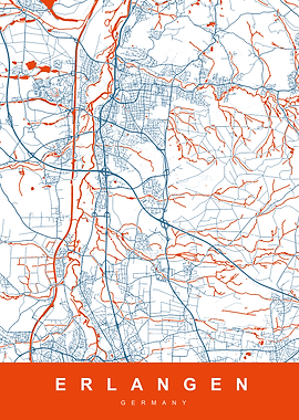 Erlangen, Germany City Map