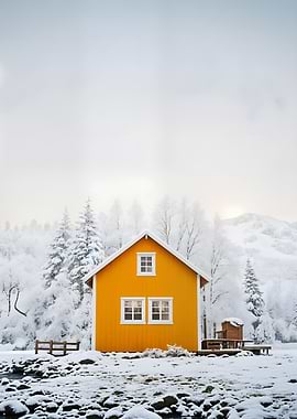 Small yellow cabin