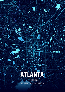 Atlanta Midnight City Map