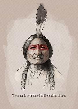 Sitting Bull Portrait with Quote