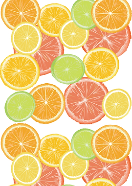 Citrus Fruit Slices Pattern