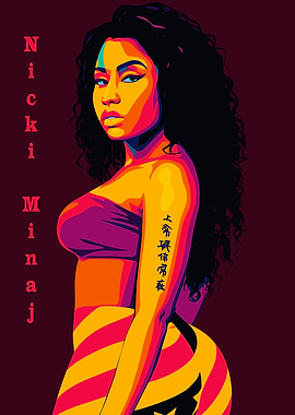 Nicki Minaj Pop Art Portrait