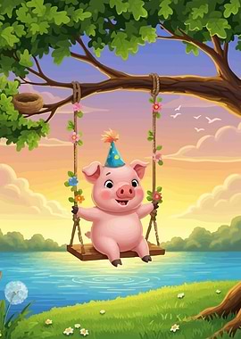 Pig on Swing Party