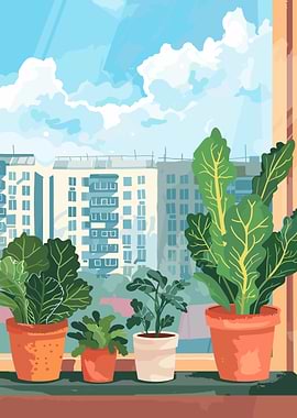 Indoor Plants by the Window