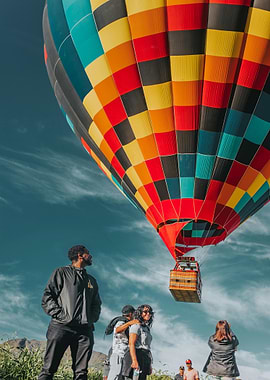 Colorful Hot Air Balloon Adventure