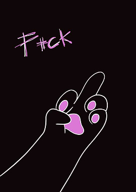 Cat Paw Flipping the Bird