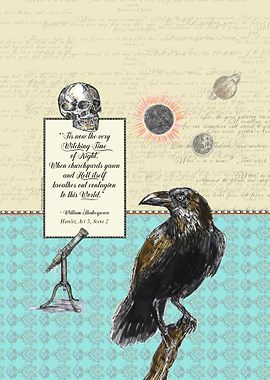 Shakespearean Gothic Raven Art