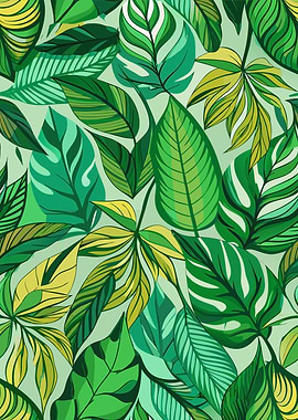 Green Leaves Pattern
