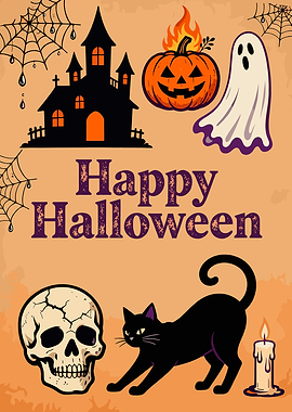 Happy Halloween Spooky Illustration