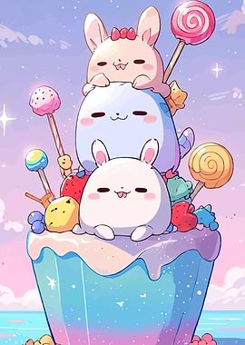 Cute Animals Cupcake Tower