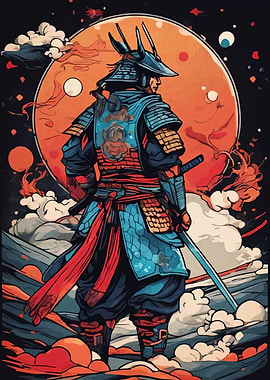 Samurai Warrior with Katana and Armor