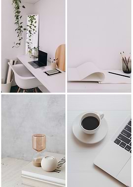 Minimalist Workspace Collage