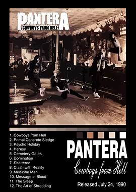 Pantera Cowboys From Hell Album Cover
