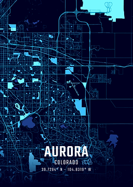 Aurora Midnight City Map