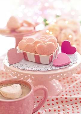 Pink Valentine's Day Treats Still Life