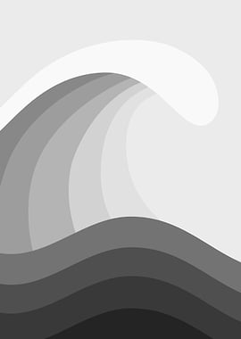 Monochrome Wave Illustration