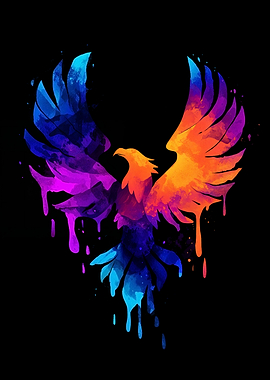 Colorful Phoenix Watercolor