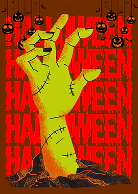 Halloween Zombie Hand Illustration