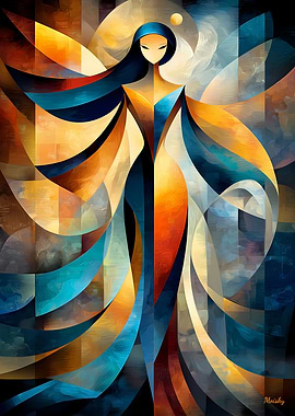 Thalassa – Cubist Minimal Mythology Abstract