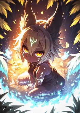 Anime-style Fennec Fox Girl