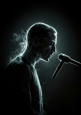 Eminem Silhouette with Microphone