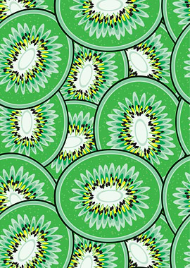 Kiwi Fruit Slice Pattern