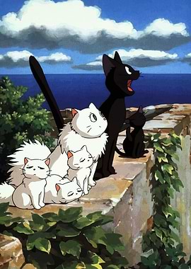 Cats on a Wall, Anime Style