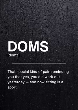DOMS Workout Funny Definition
