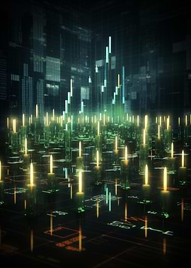 Candles Digital Cityscape