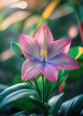 Pink and Purple Flower Close-Up