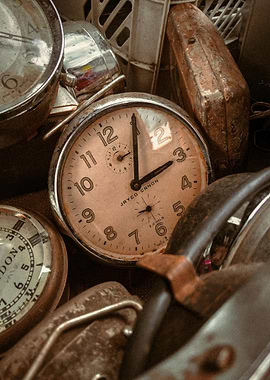 Vintage Clocks Still Life