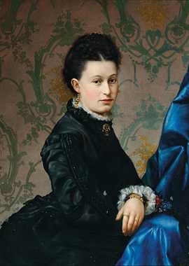 Portrait of a Woman in Black Dress