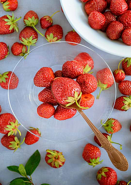 Fresh Strawberries Still Life