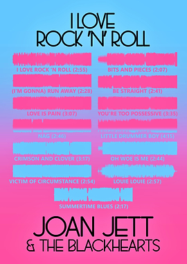 Joan Jett & The Blackhearts (I Love Rock 'N' Roll) Album Soundwave Art