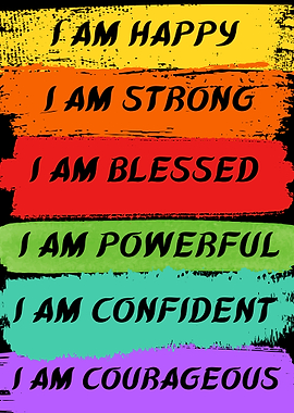 Daily Affirmations – Confidence & Strength Motivational Poster