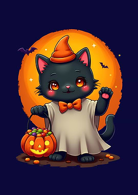 Halloween Cat with