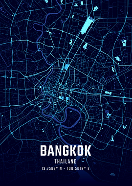 Bangkok Midnight City Map