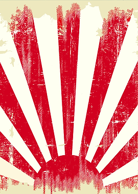 Rising Sun Flag Grunge Texture