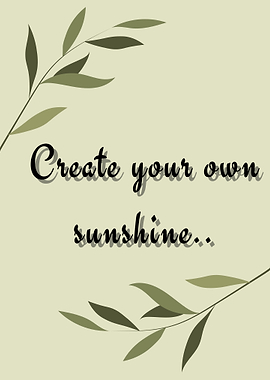 Create your own sunshine art print