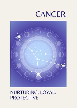 Cancer Zodiac Sign Illustration